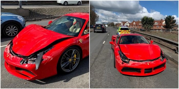 Владелец Ferrari за £250 000 разбил суперкар спустя несколько минут после покупки