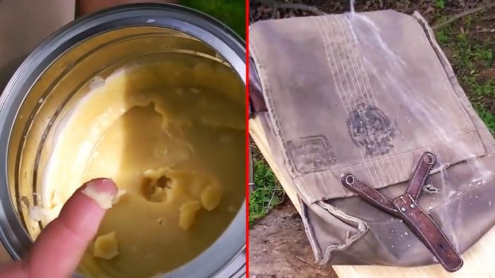 Самодельная водоотталкивающая пропитка для ткани кожи и дерева